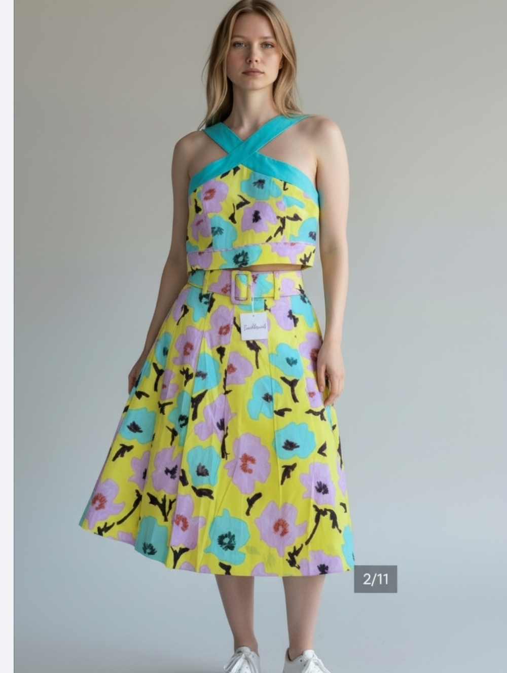 Rachel Antonoff Antonia Top and Vinnie Skirt set in yellow poppy size 6 NWT